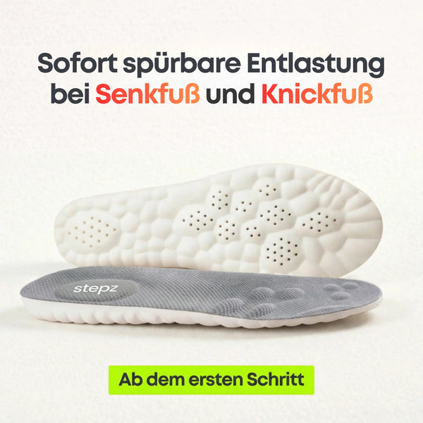Entlastungssohlen bei Senkfuß & Knickfuß