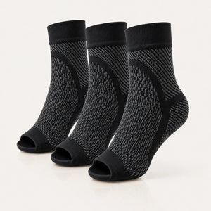 Kompressionssocken bei Fersenschmerzen & Plantarfasziitis (3er Set)