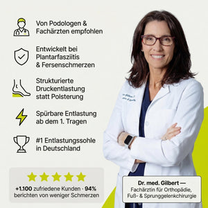 Entlastungssohlen bei Fersenschmerzen & Plantarfasziitis